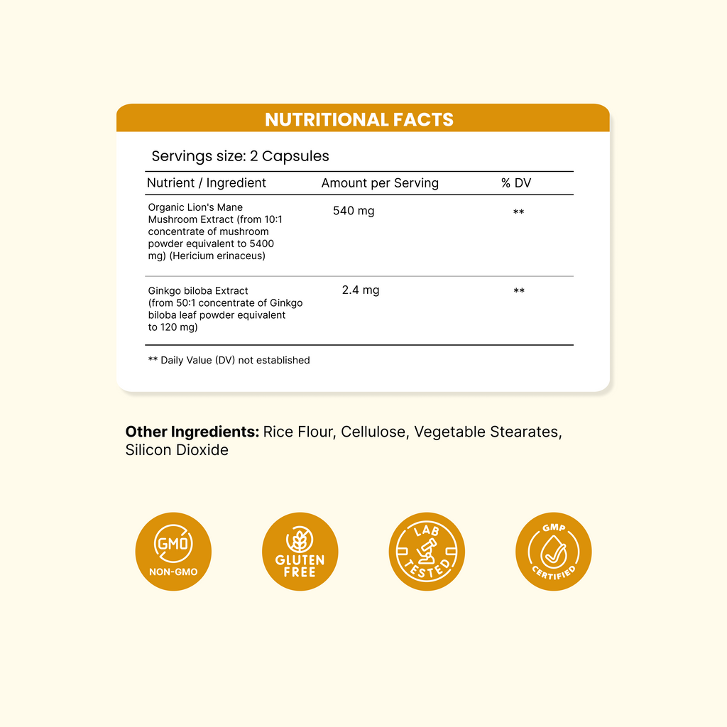 LION'S MANE + GINKGO BILOBA