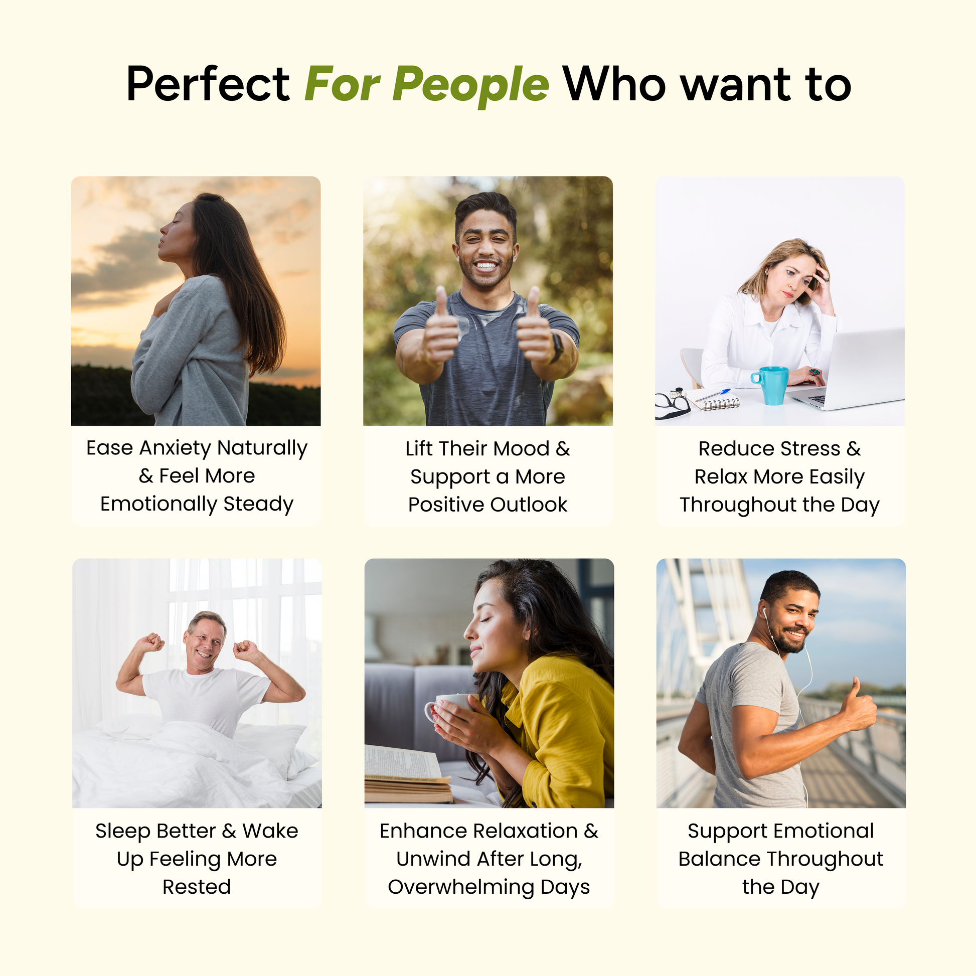 MOOD + REDUCE ANXIETY + IMPROVE SLEEP