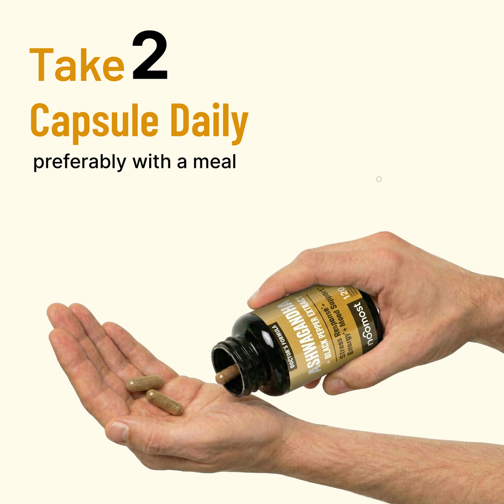 NooMost Ashwagandha 1200mg Supplement | 120 Capsules