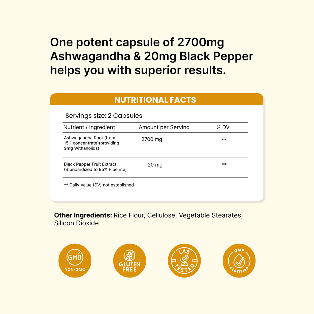 ASHWAGANDHA + BLACK PEPPER EXTRACT