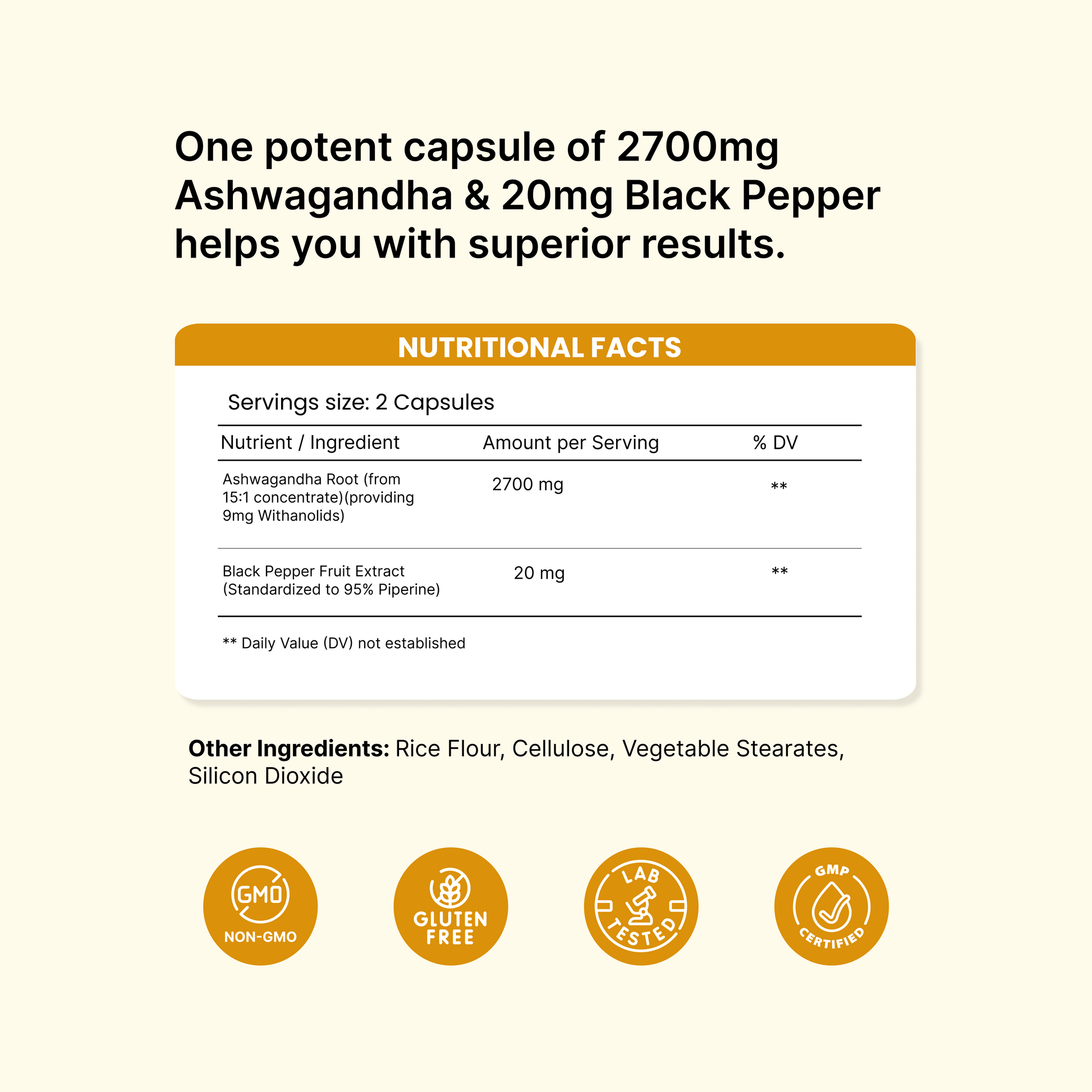 ASHWAGANDHA + BLACK PEPPER EXTRACT